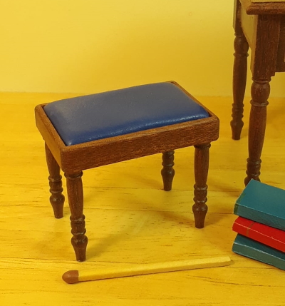 Blue topped stool